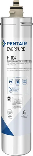 Pentair Everpure H-104 - Cartucho de filtro de cambio rápido, EV961211, para uso en el sistema de agua potable Everpure H-104, capacidad de 1000