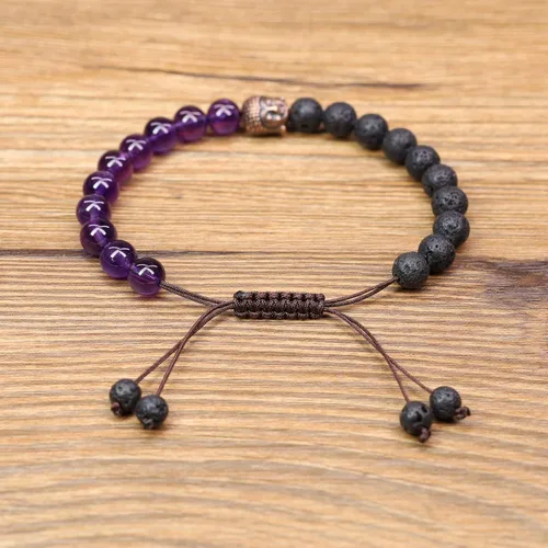 Miniatura 5 de COAI Pulsera de oración para hombre y mujer, Piedra, ónix