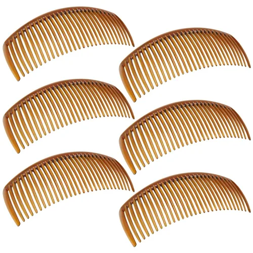 Miniatura 11 de SourceTon - Paquete de 6 peines franceses, peines laterales de plástico con 29 dientes, peines de clip para el cabello para accesorios de cabello