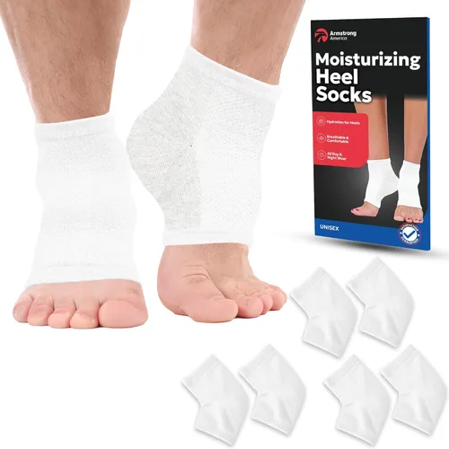 Miniatura 15 de Calcetines hidratantes para hombres y mujeres Tratamiento de talón agrietado con aloe vera Removedor de callos en los pies Calcetines de aloe