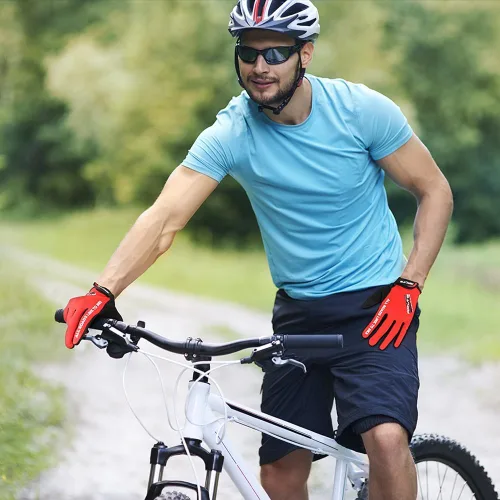 Miniatura 7 de guantes para bicicleta, 3 tamaños, 3 colores, guantes para ciclismo, bicicleta, mitones de dedo completo, acolchados, transpirables, ligeros
