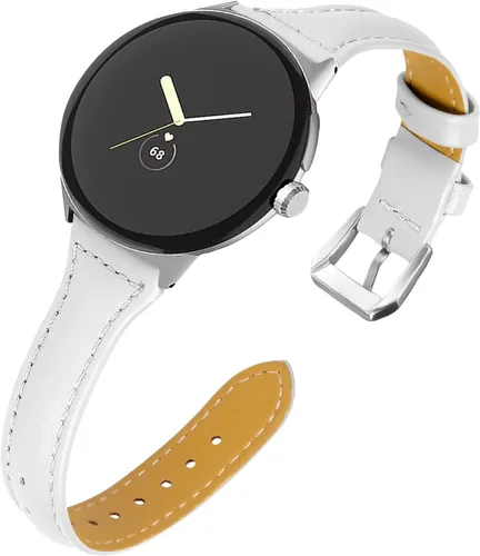 Miniatura 13 de Correa de cuero compatible con Google Pixel Watch Band Correa de repuesto Correa de pulsera transpirable para Google Pixel Watch Accesorios