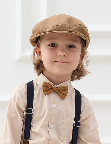 Miniatura 2 de A&J DESIGN Boina de tweed vintage para bebé niño