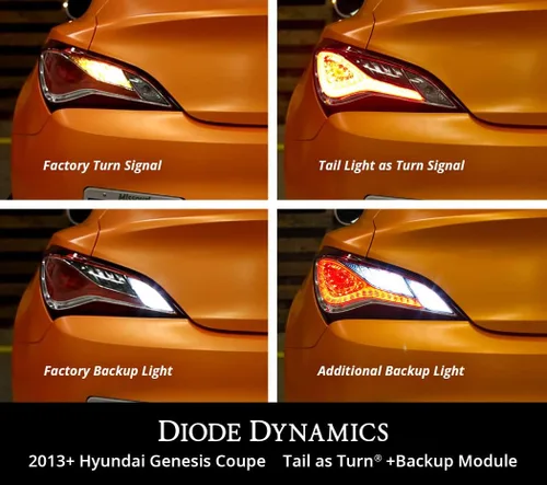 Miniatura 4 de Diode Dynamics Tail as Turn® +Módulo LED de respaldo compatible con Hyundai Genesis Coupe 2013-2016, Stage 2