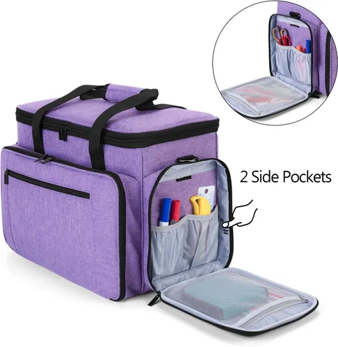 Miniatura 4 de LUXJA Estuche para máquina de coser con almohadilla extraíble, funda de viaje para máquina de coser y accesorios
