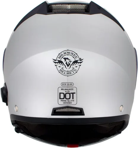 Miniatura 6 de Milwaukee Helmets H7010 Flat Grey Mayday Modular Casco de motocicleta inalámbrico de cara completa - Stream Music-Llamadas telefónicas