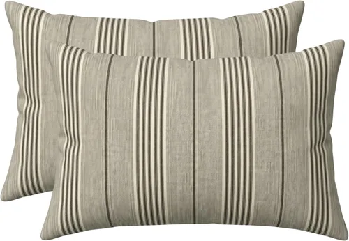 Miniatura 89 de RSH DECOR: Sunbrella - Juego de 4 almohadas lumbares, 20 x 12 pulgadas, tela de rendimiento resistente al agua y a la decoloración, fundas