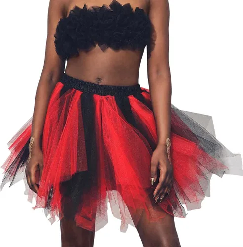 Miniatura 6 de RELBCY Faldas de baile para mujer, falda tutú de tul en capas, falda de ballet para baile de princesa, vestido de fiesta tutús para mujeres y niñas