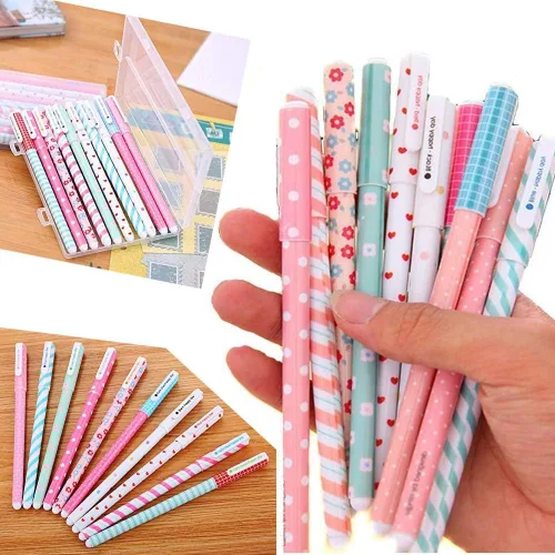 Miniatura 4 de Lindos bolígrafos de dibujos animados frescos y encantadores coloridos para escribir suavemente, diario para amigos (multicolor, 10 unidades)