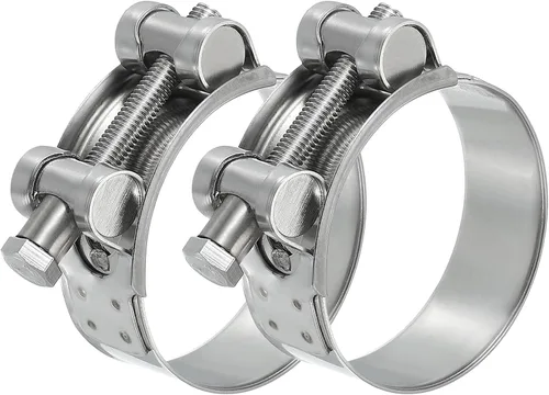 Miniatura 28 de PATIKIL Abrazadera de manguera con perno en T de 0.67 a 0.748 in, paquete de 2 abrazaderas de tubo de tubo intercooler de acero inoxidable 304