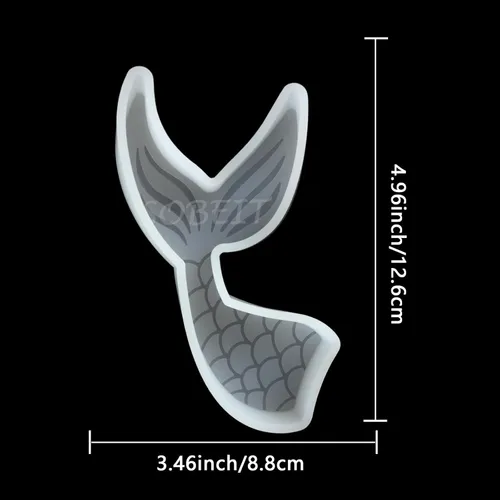 Miniatura 4 de SOBEIT Mermaid's Tail - Molde fresco para automóvil, molde de silicona para freshie, molde de resina epoxi de silicona para hacer aromas de cuentas