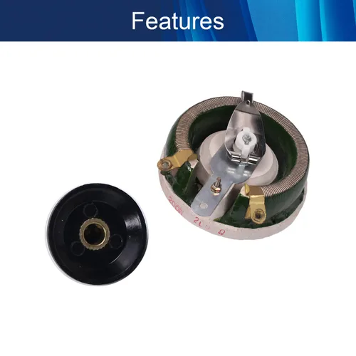 Miniatura 3 de Potenciómetro de alambre de cerámica para heridas de alambre de cerámica de 200 W, 200 R, reóstato con perilla para ajuste de RPM de maquinaria