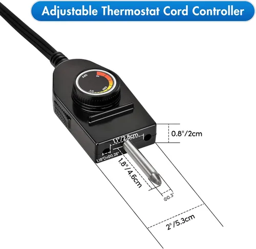 Miniatura 2 de Stanbroil Cable de alimentación con control de termostato de repuesto para elemento calefactor Stanbroil 125V 15A, no universal