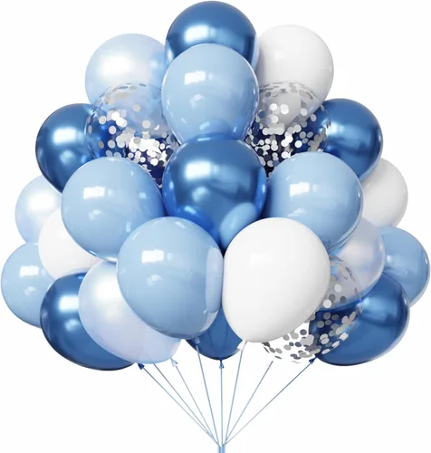 Miniatura 17 de Globos rojos y blancos, 67 globos de confeti rojo de 12 pulgadas y globos blancos para el día de la madre, día de San Valentín, cumpleaños, boda