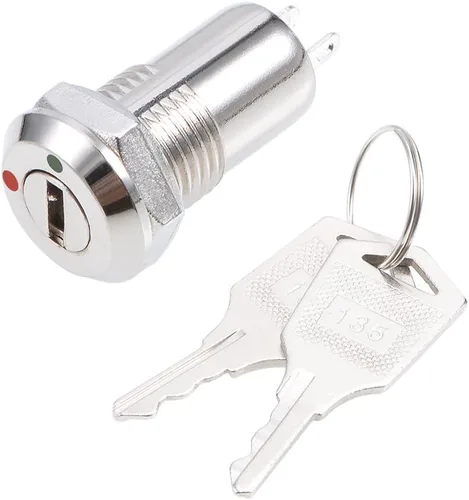 uxcell 1 interruptor de botón eléctrico de 0.472 in con 2 posiciones en OFF