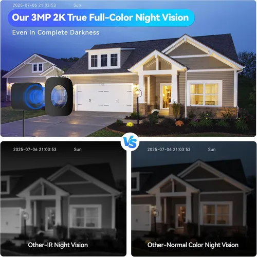 Miniatura 4 de Cámara magnética para ventana, cámara de seguridad para ventana con visión nocturna, cámara interior de 3MP 2K para seguridad del hogar, habilitada