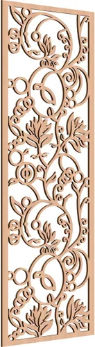 Miniatura 23 de 9 3/8"W x 24 3/8"H x 1/4"T Caspio Decorativos Paneles De Pared De Madera De Calado, Roble Rojo rojo (Red Oak)