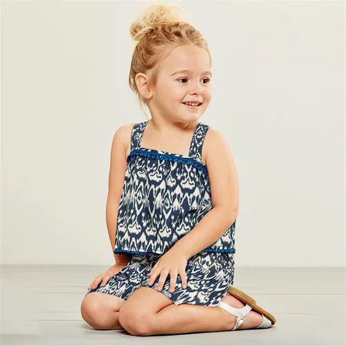 Miniatura 87 de LittleSpring Conjunto de verano para niñas con camiseta sin mangas y pantalones cortos florales