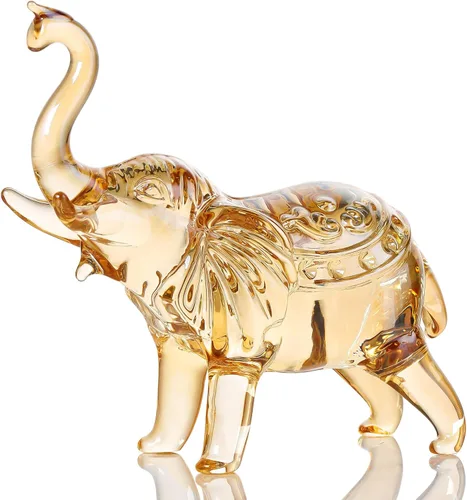 Miniatura 15 de YWHL Figura de Elefante de Cristal y Vidrio Regalos para Mujeres, Estatua de Elefante Colorida Hecha a Mano Decoración Regalo para Amantes