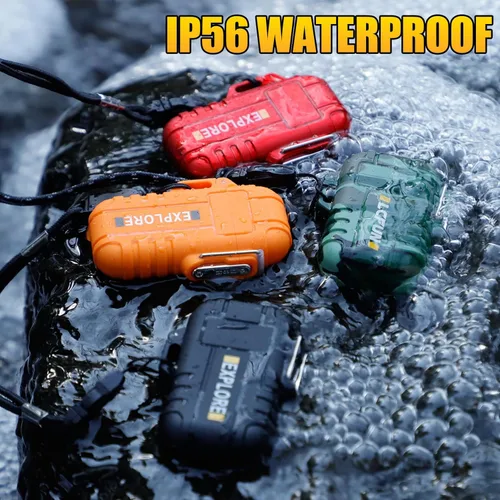 Miniatura 3 de LcFun Paquete de 2 Encendedores Impermeables, Encendedores de Antorcha para Exteriores Resistentes al Viento Recargables de Butano - SIN Butano