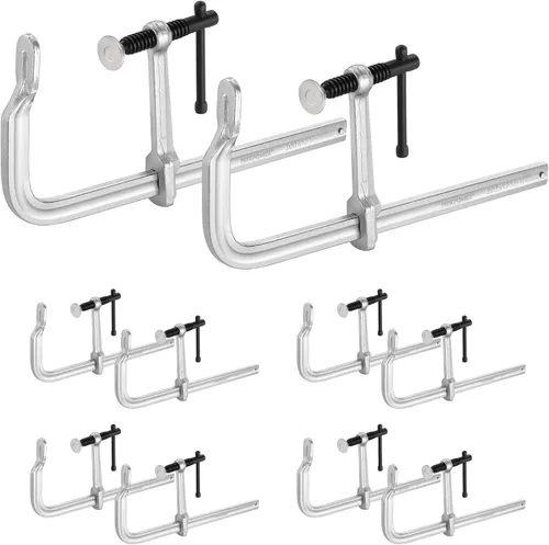 Miniatura 14 de MAXPOWER Abrazadera en F resistente de 12 pulgadas x 4-3/4 pulgadas de garganta (300 x 120mm de garganta), paquete de 4