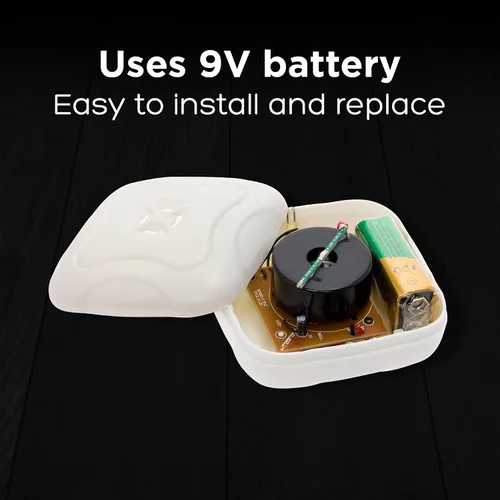 Miniatura 4 de Mindful Design - Paquete de 2 detectores de fugas de agua, sensor de alarma de detección de inundación de 95 dB para baños, sótanos, lavanderías