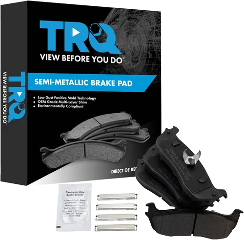 Miniatura 99 de TRQ Pastillas de freno delanteras semi metálicas compatibles con Ford Expedition 2018-2021 F-150 2018-2020 Lincoln Navigator 2018-2022