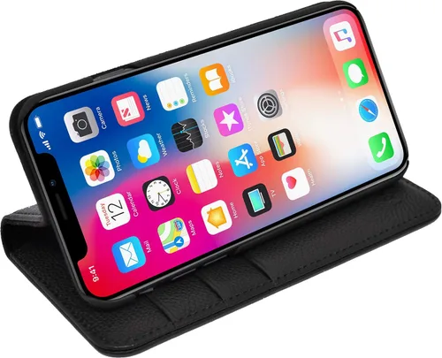 Miniatura 5 de Porter Riley - Funda de cuero para iPhone XR. Funda de piel auténtica de alta calidad con ranuras para tarjetas,[soporte horizontal]