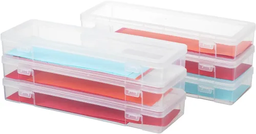 Miniatura 11 de novelinks Contenedores de almacenamiento de plástico transparentes apilables con tapa de cierre - Contenedores de almacenamiento organizadores de 2