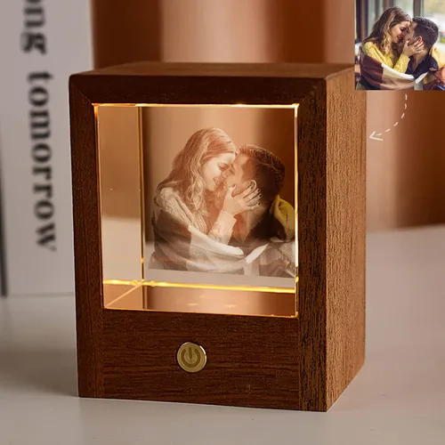Miniatura 14 de Foto de cristal personalizada, regalos personalizados con tu propia foto para mamá, papá, pareja, familia, impresión en color personalizada, regalos