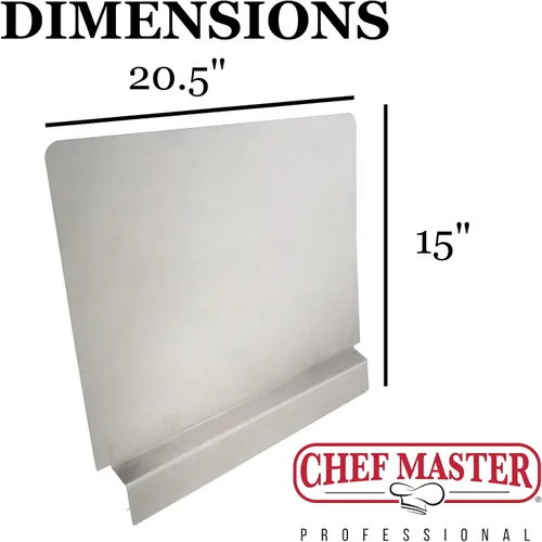 Miniatura 3 de Chef Master Protector contra salpicaduras para freidora – 20.5 x 15 pulgadas – Detiene salpicaduras de aceite, ajuste universal, pantalla de acero