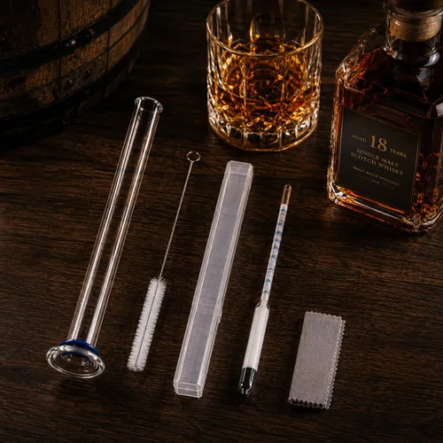 Miniatura 6 de Kit de Hidrómetro para Alcohol, Hidrómetro de Alcohol 0-200 Prueba y Tralle con Frasco de Prueba de Hidrómetro, Probador de Prueba de Alcohol