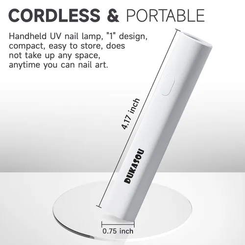 Miniatura 5 de Luz UV de mano para uñas de gel, mini luz de uñas portátil, lámparas LED de secado de esmalte de uñas para esmalte de gel, secadora de uñas