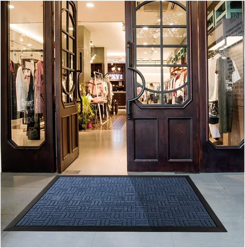 Miniatura 8 de Mibao Tapete para puerta delantera, resistente y duradero, tapete de bienvenida para interiores y exteriores, atrapador de suciedad, impermeable