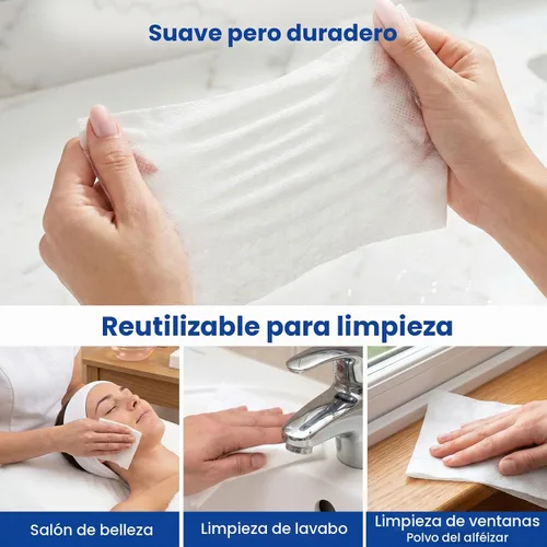 Miniatura 4 de BigOtters 100 toallas comprimidas, toallas faciales desechables para suministros de limpieza de viajes, toallitas expandibles