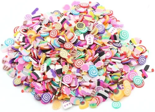 Polímero mixto de arcilla polimérica de 1.76 oz, 0.197 in, mezcla de colores, rebanadas de cerámica suave, decoración de uñas, accesorios de relleno