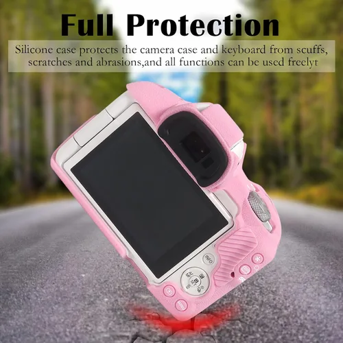Miniatura 6 de Easy Hood Funda para cámara R50, botones marcados Funda protectora para cámara Canon EOS R50 sin espejo, funda de silicona suave, funda de piel Rosa