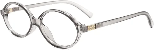 Miniatura 25 de Slocyclub - Lentes de bloqueo de luz azul de moda ovaladas para mujeres y hombres, anteojos vintage con armazón pequeño ovalado retro, Whiskey