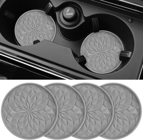 ME.FAN Posavasos para Tazas de Automóvil [Paquete de 4] Posavasos de Silicona para Automóvil/Alfombrillas para Tazas - 2.75 Pulgadas Universales