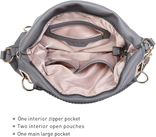 Miniatura 4 de Dasein Purses for Women Vegan Leather Handbags Rhinestones Hobo Bags Tote Purse Shoulder Bag Ladies Handbag