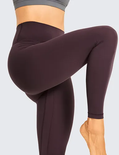 Miniatura 52 de CRZ YOGA Leggings de entrenamiento para mujer con sensación de desnudez cepillada de 25 pulgadas, pantalones de yoga de compresión de cintura alta