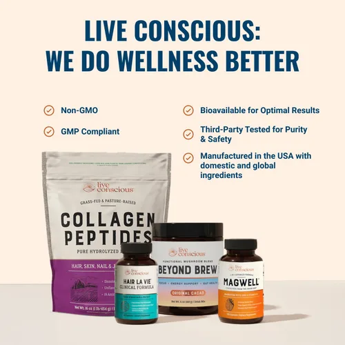 Miniatura 7 de Live Conscious Magwell Magnesio, Zinc y Vitamina D3 - Glicinato de magnesio, malato y citrato - Suplemento triple para mujeres y hombres