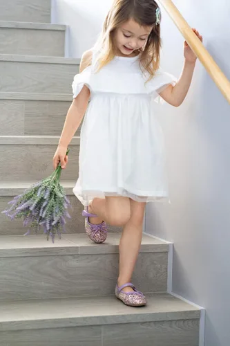 Miniatura 4 de Otter MOMO Zapatos planos de bailarina para niña, con lazo decorativo, ideales para llevar con vestido y combinan bien con flores, para escuela