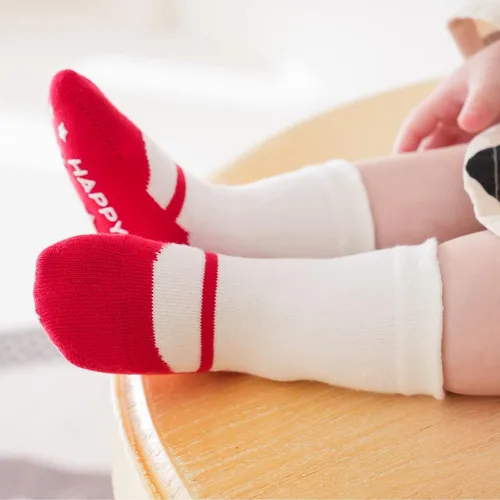 Miniatura 2 de Looching Paquete de 6 calcetines antideslizantes de algodón con empuñaduras de estilo ballet para bebés y niñas
