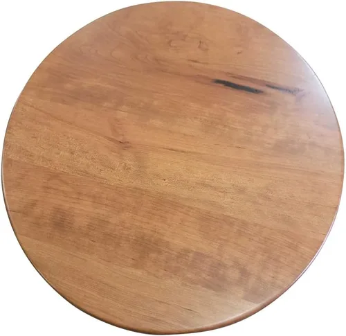 Miniatura 2 de Lazy Susan - Organizador de madera maciza giratoria de 360 grados (14 pies, madera de cerezo, Washington Cherry Stain)