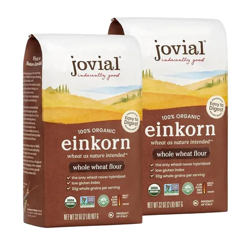 Jovial Einkorn - Harina para hornear | 100% orgánica Einkorn harina de trigo entero | 100% grano entero | Alto contenido en proteínas | Sin OMG |