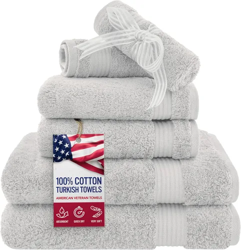 Miniatura 89 de Toalla American Veteran, Juego de Toallas de Mano para Baño de 4, 100% Conjunto de Toallas de Mano Turcas de Algodón, Toallas de Mano Suave