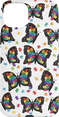 Miniatura 9 de Funda con patrón de rompecabezas de mariposa para iPhone 17