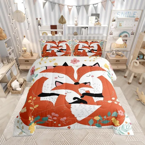 Miniatura 25 de Juego de edredón estampado de ovejas, juego de ropa de cama vintage de granja para niños, niñas, mujeres, adultos, parejas, ovejas, juego de edredón