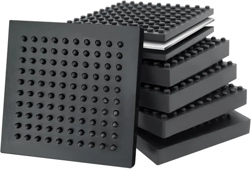 BXI Tapete resistente para equipo de ejercicio - 4 x 4 x 0.8 pulgadas, 4 unidades, antideslizante, reducción de ruido, anti vibración, tapetes para